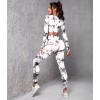 Мармуровий комплект Crop top+Leggings marble 03
